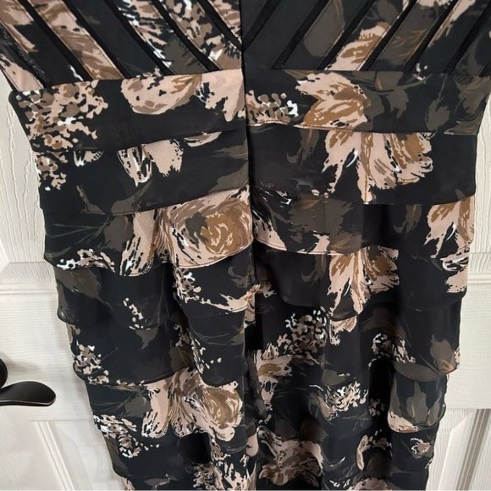 Adrianna Papell Tiered Cocktail Dress Sz 6 - Picture 12 of 16